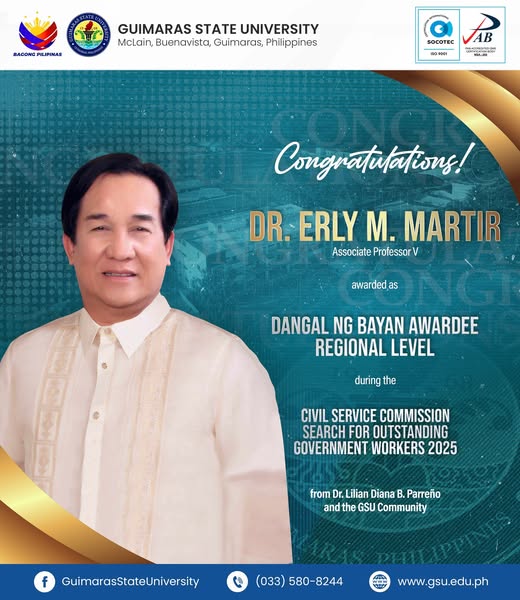 Dr. Erly M. Martir recognized as Dangal ng Bayan Awardee