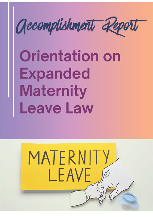 Orientation on Expanded Maternity Leave Law