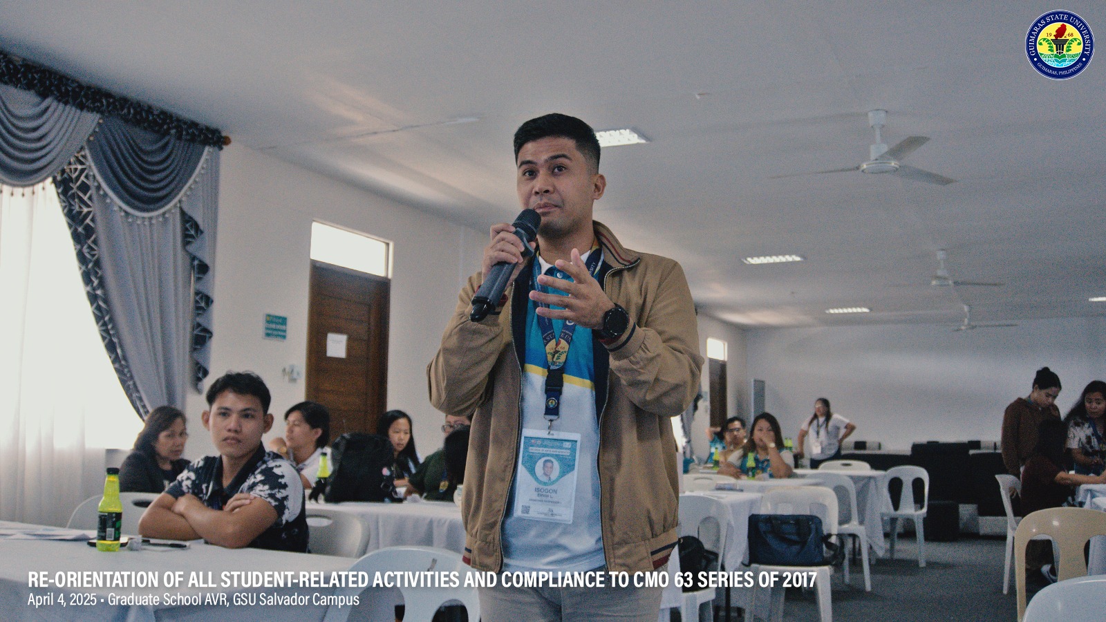 Dr. Parreño addressing the crowd