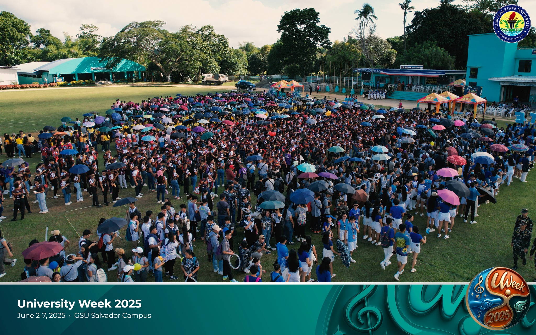 University President Dr. Parreño addressing the crowd
