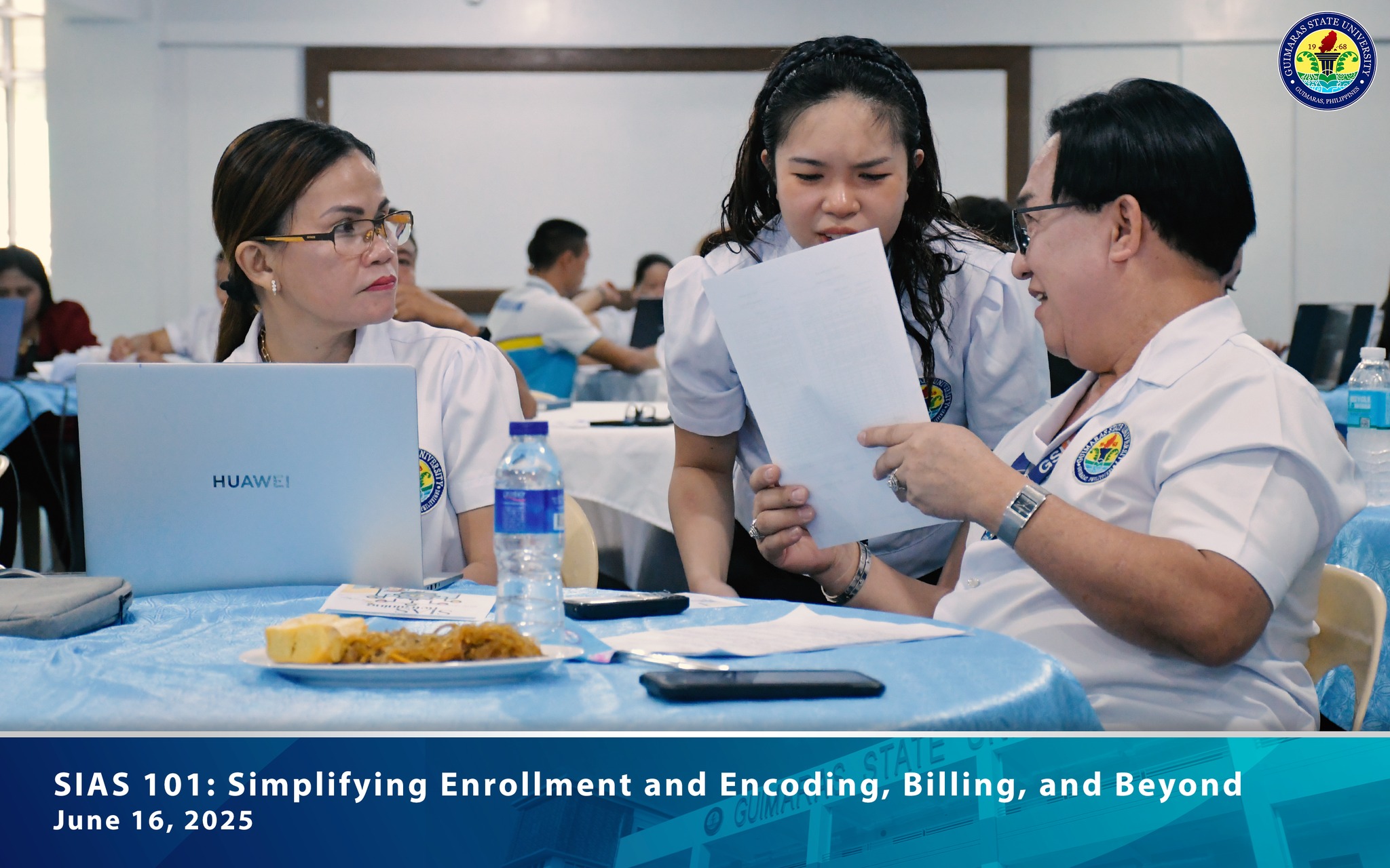 Administrative staff during training