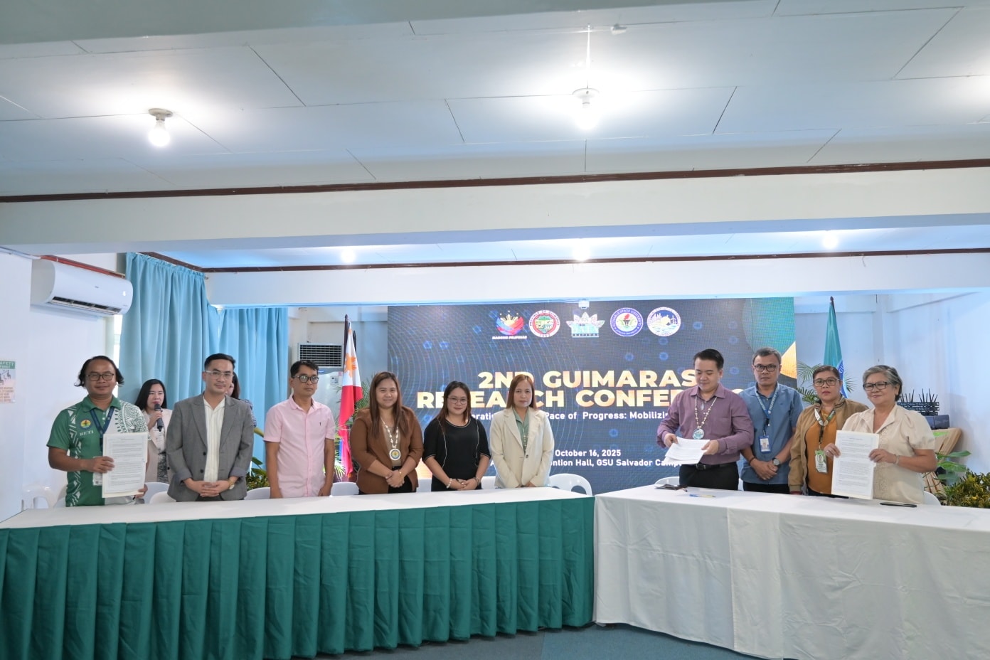 Panel of presenters during session