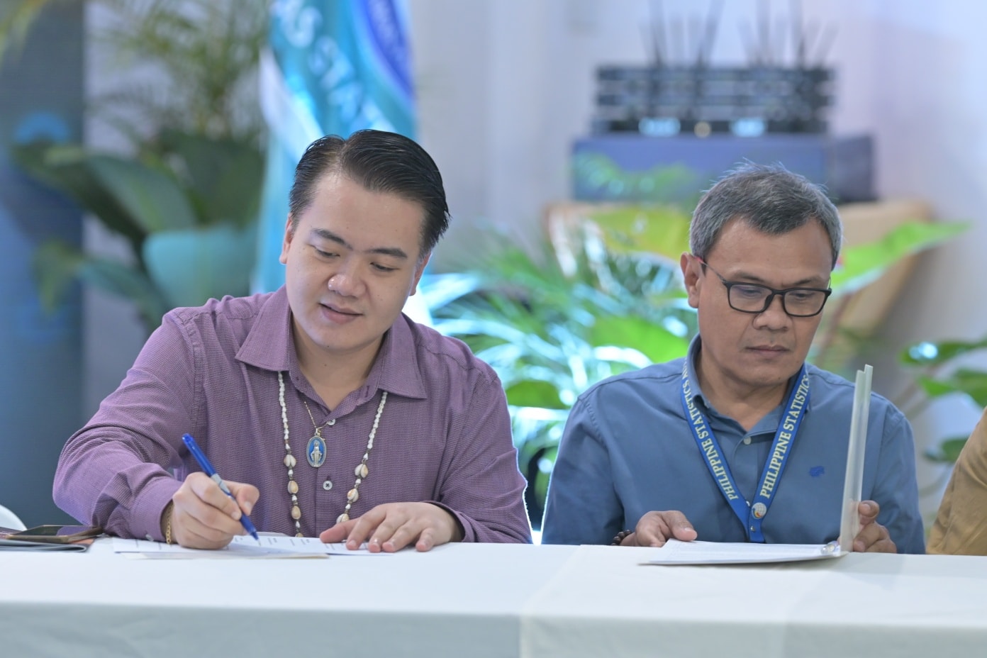 Audience listening to speech