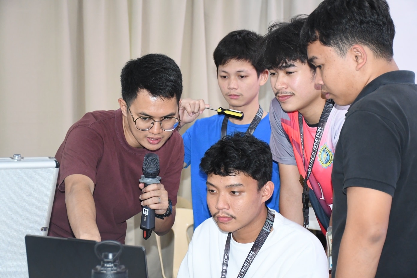 Participants during training completion