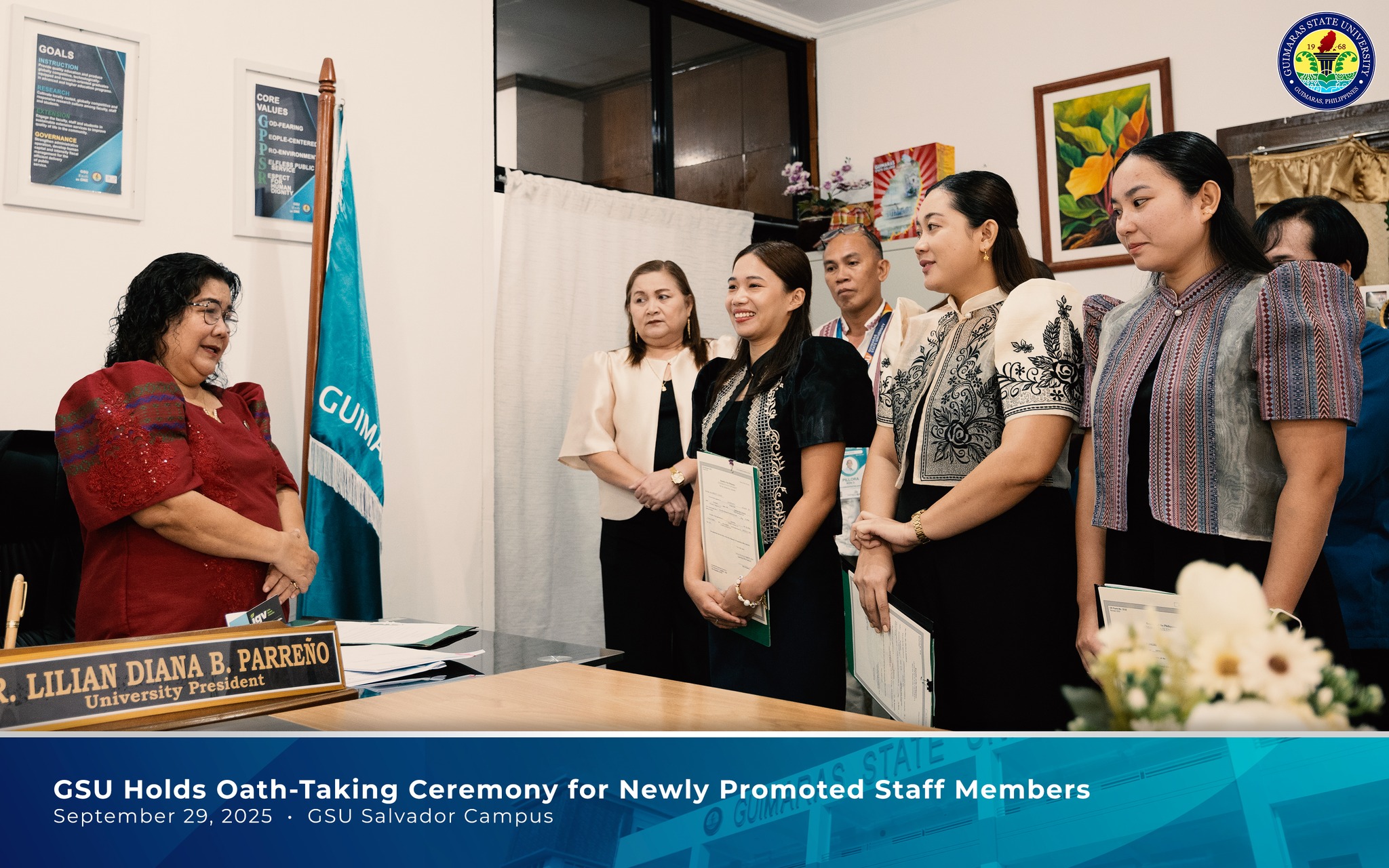 GSU President delivering message during oath-taking