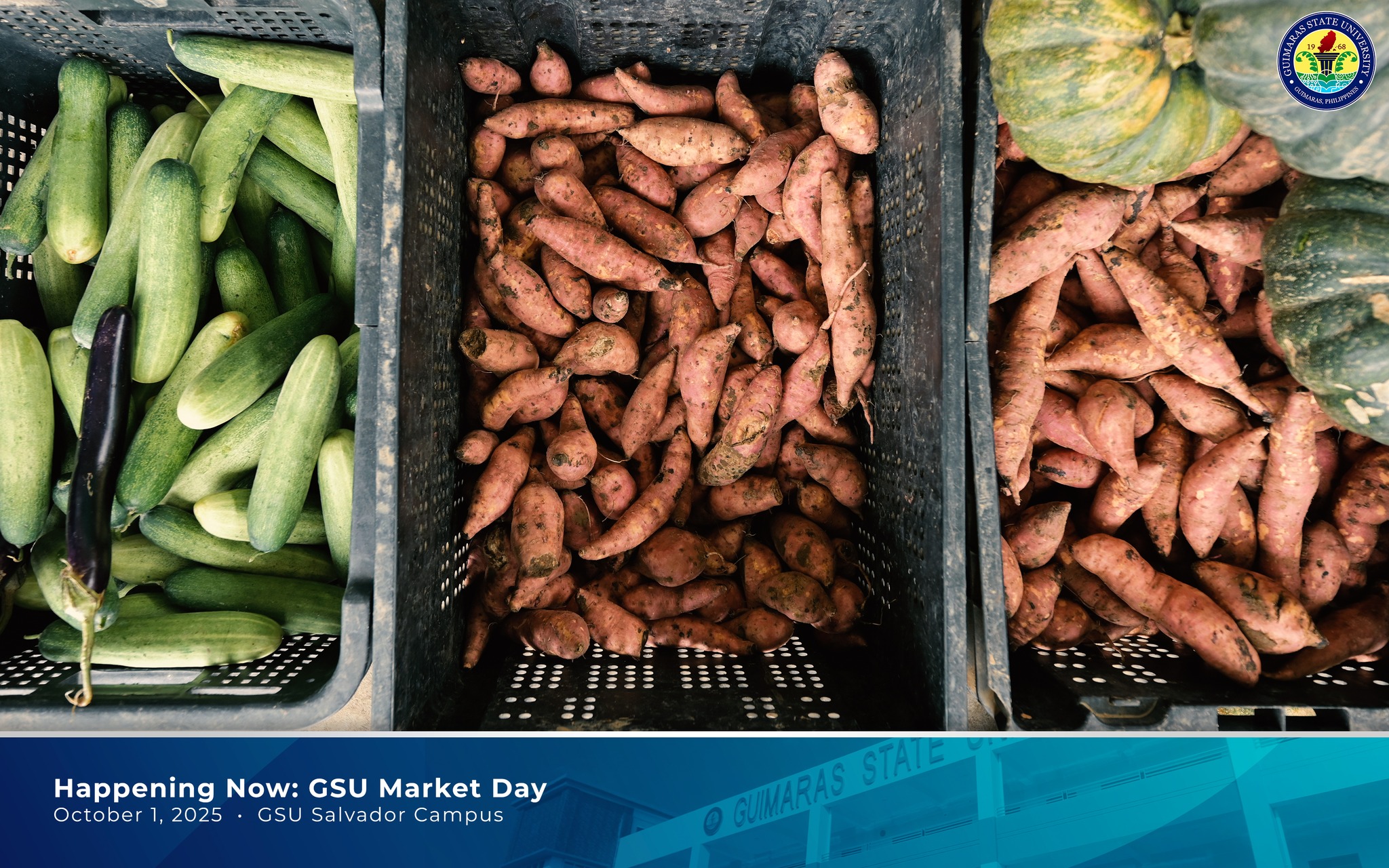 Young farmers selling produce