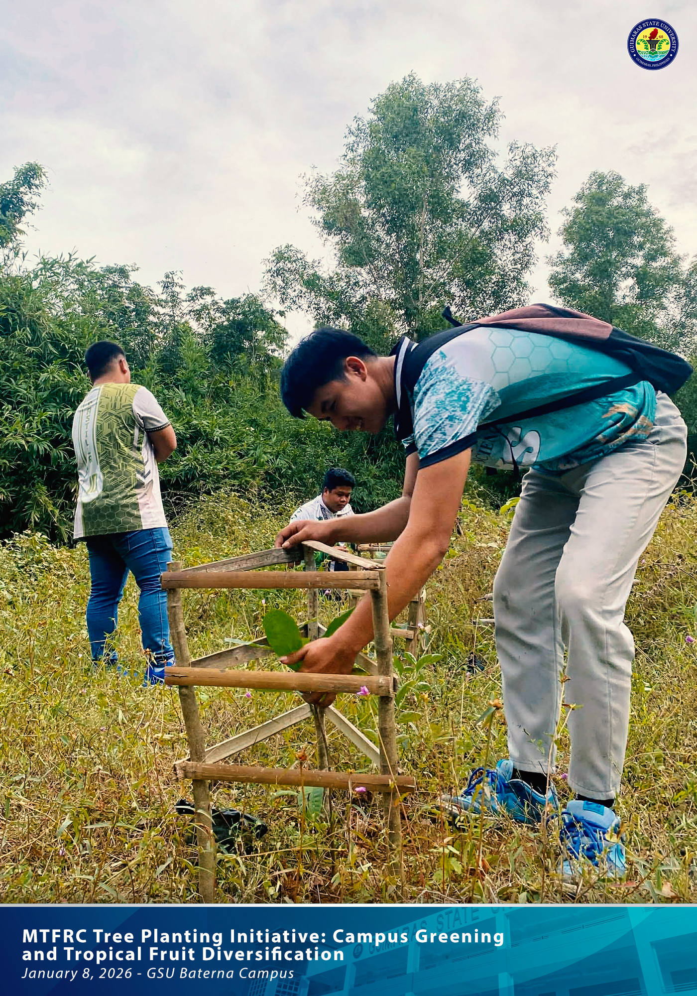 Tree planting along campus boundary