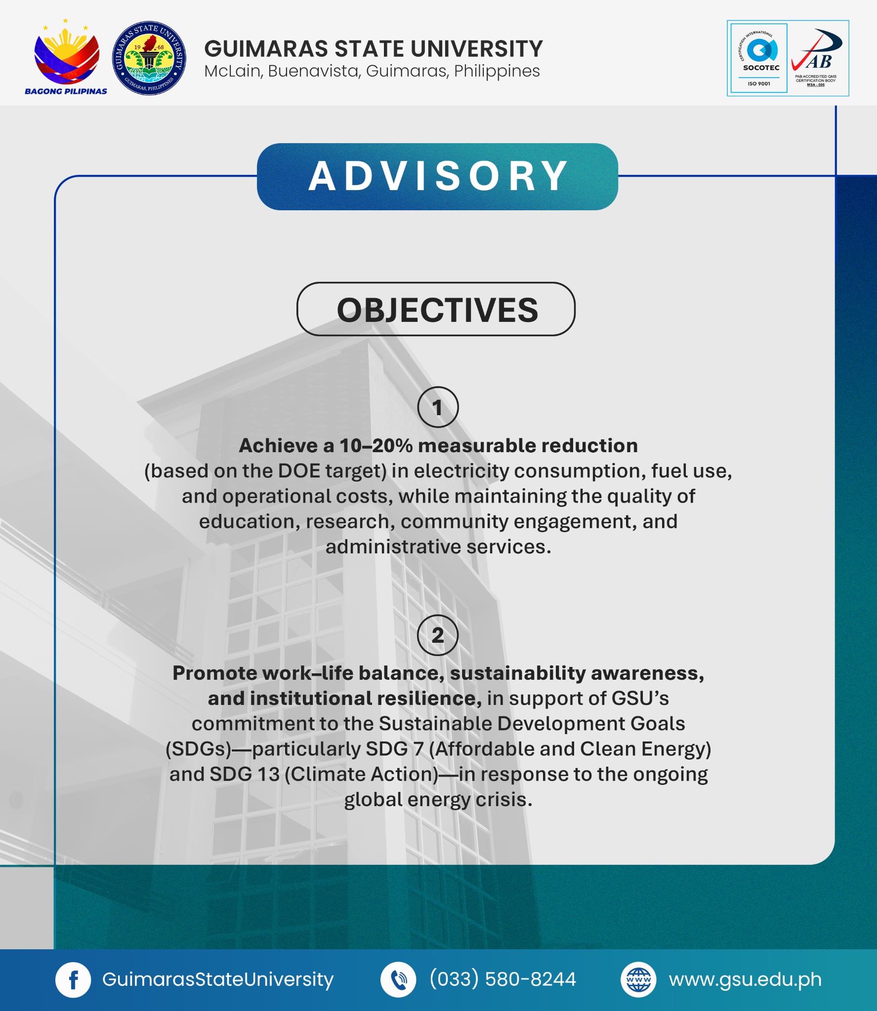 GSU Energy Guidelines Image 3