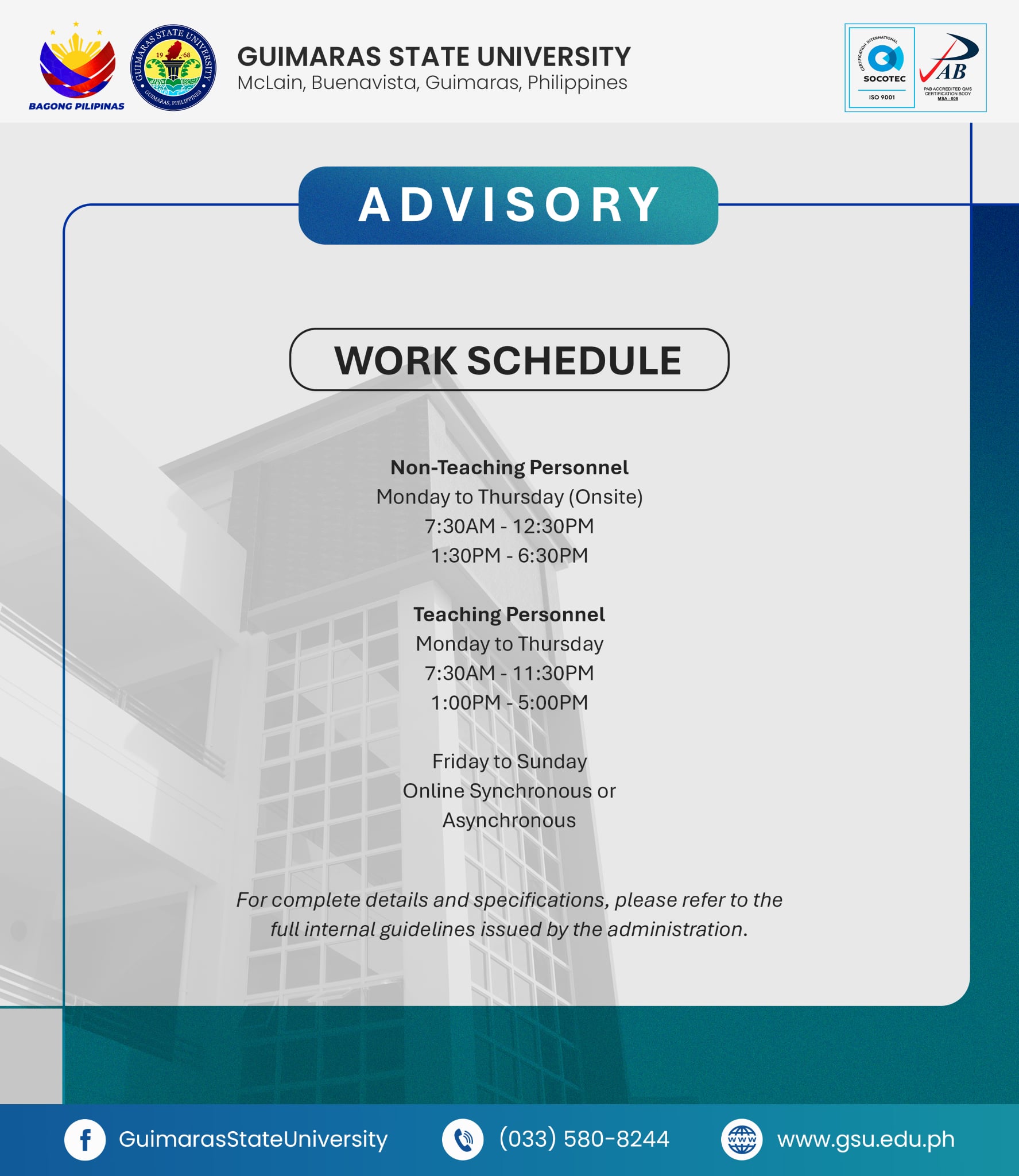 GSU Energy Guidelines Image 1