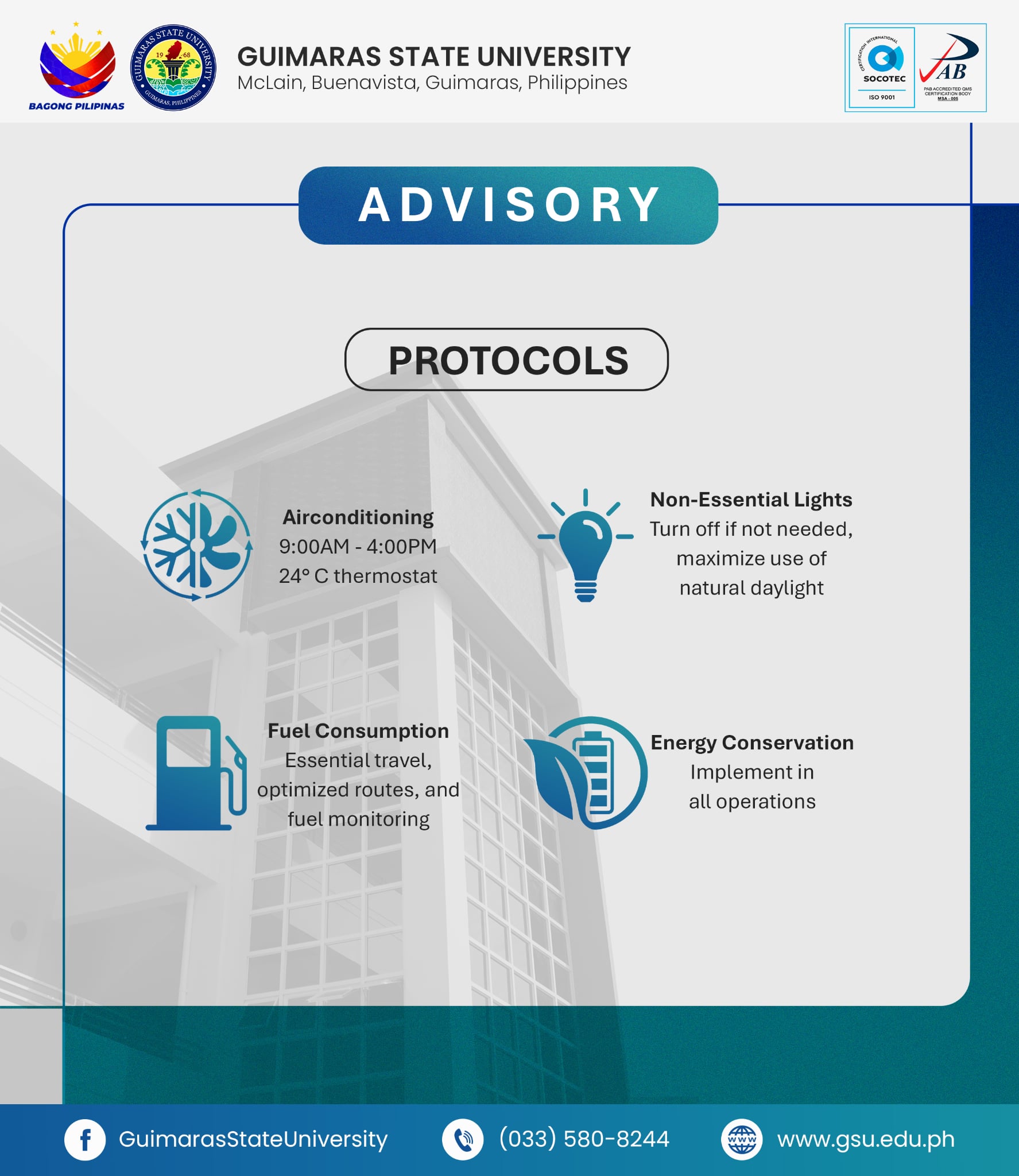 GSU Energy Guidelines Image 2