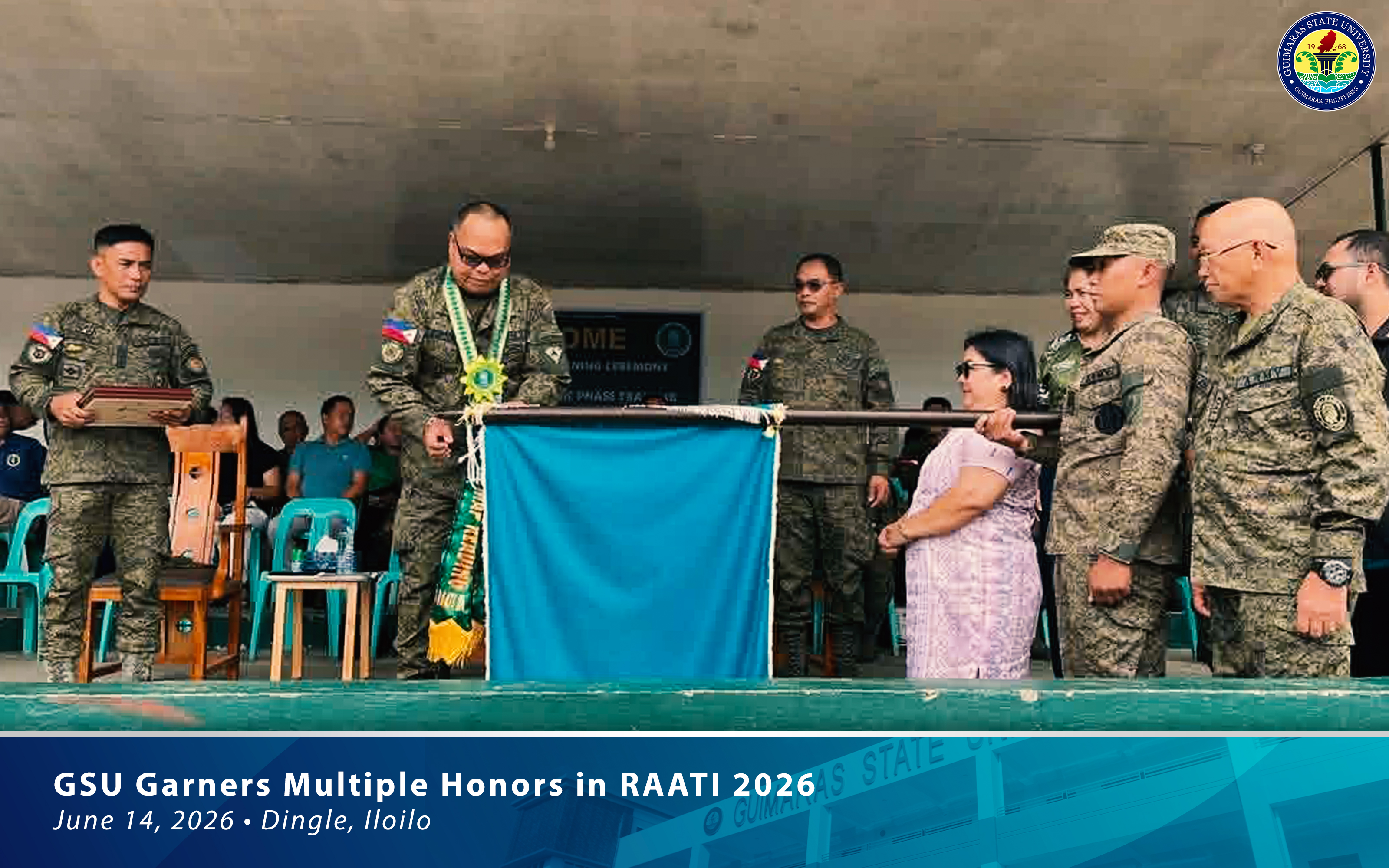ROTC Cadets during inspection