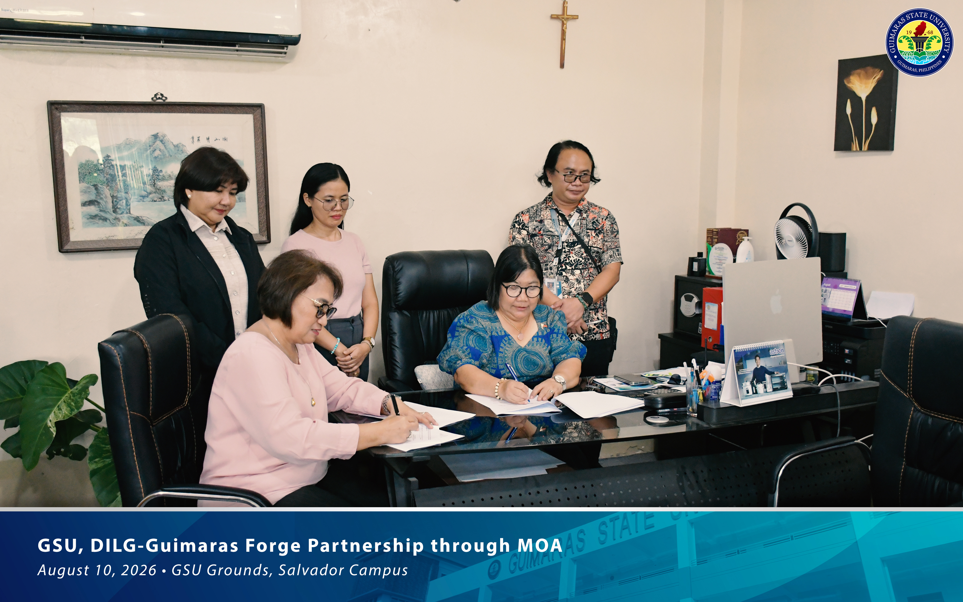 GSU and DILG-Guimaras representatives during the partnership activity