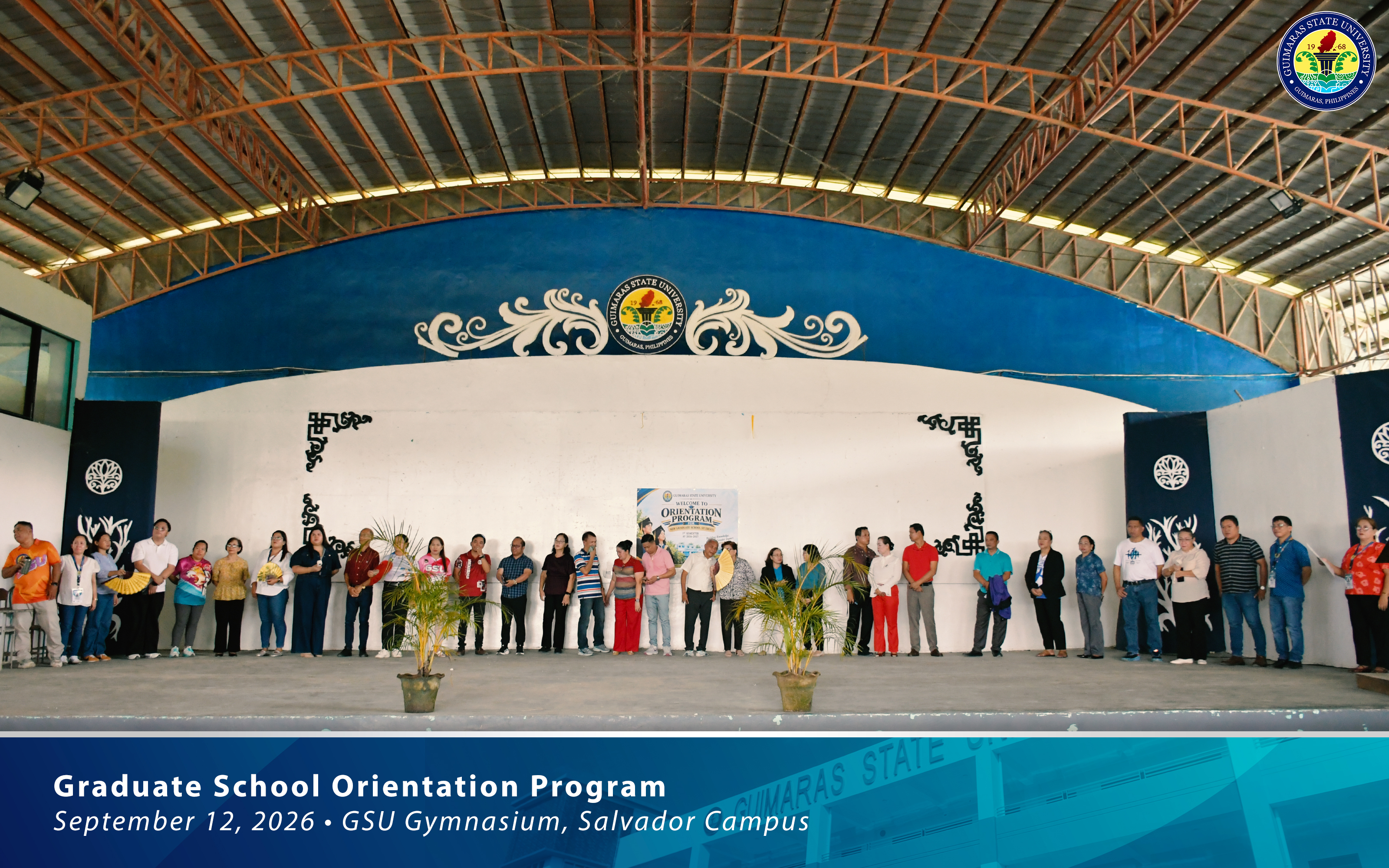 Graduate students during the institutional briefing