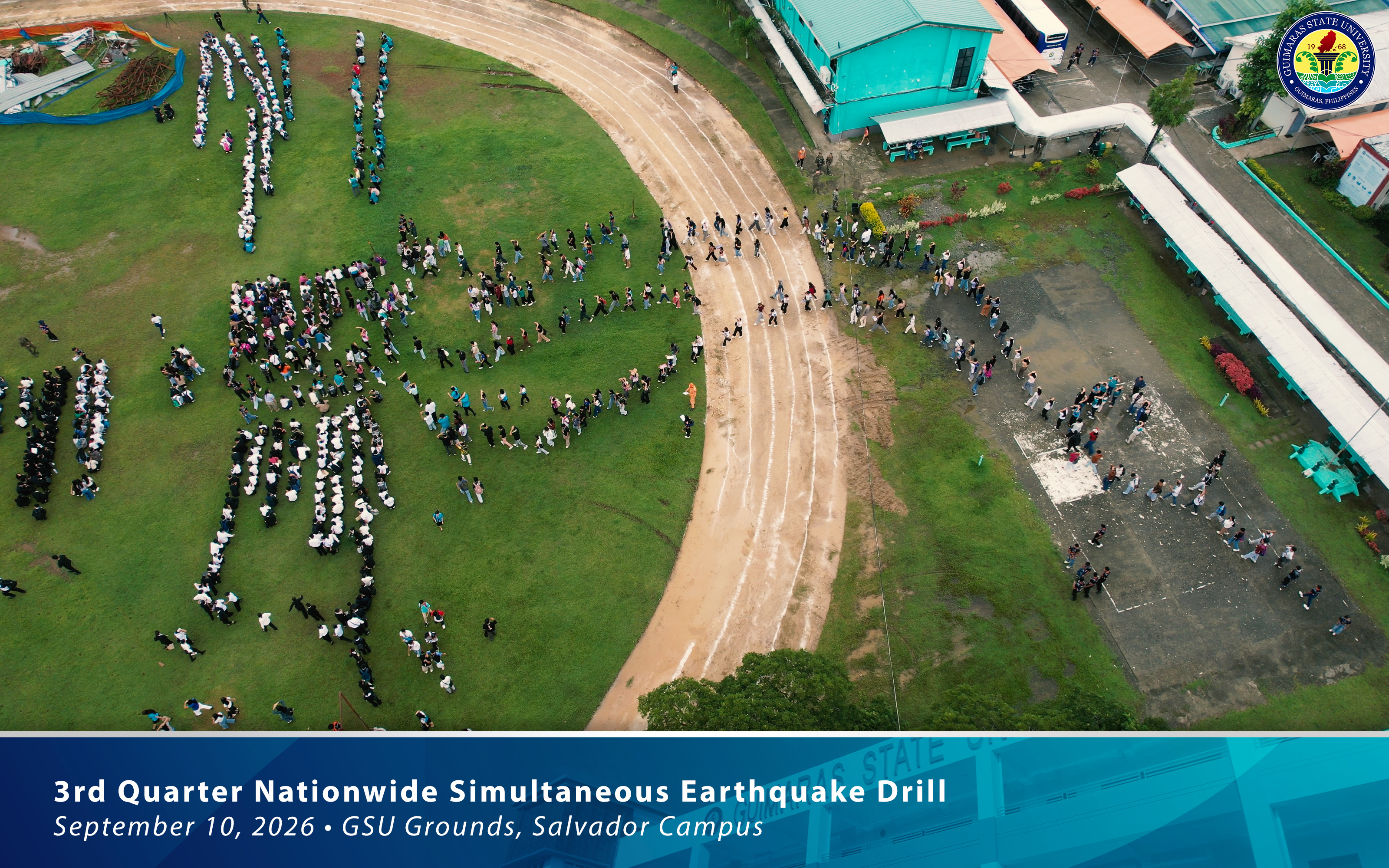 GSU participants during the closing portion of the earthquake drill