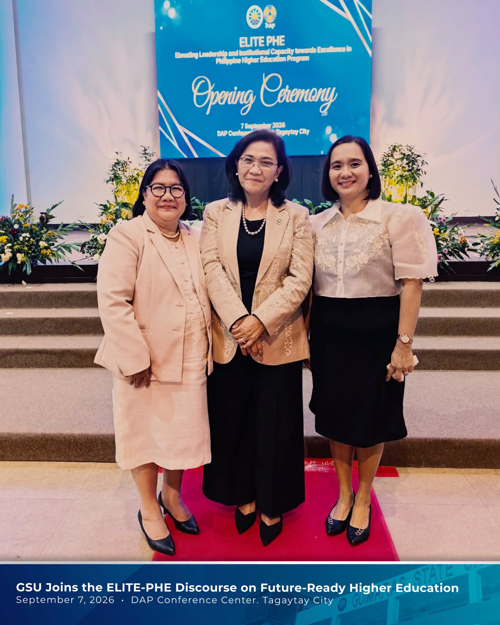 GSU President Dr. Lilian Diana B. Parreño during the ELITE-PHE program