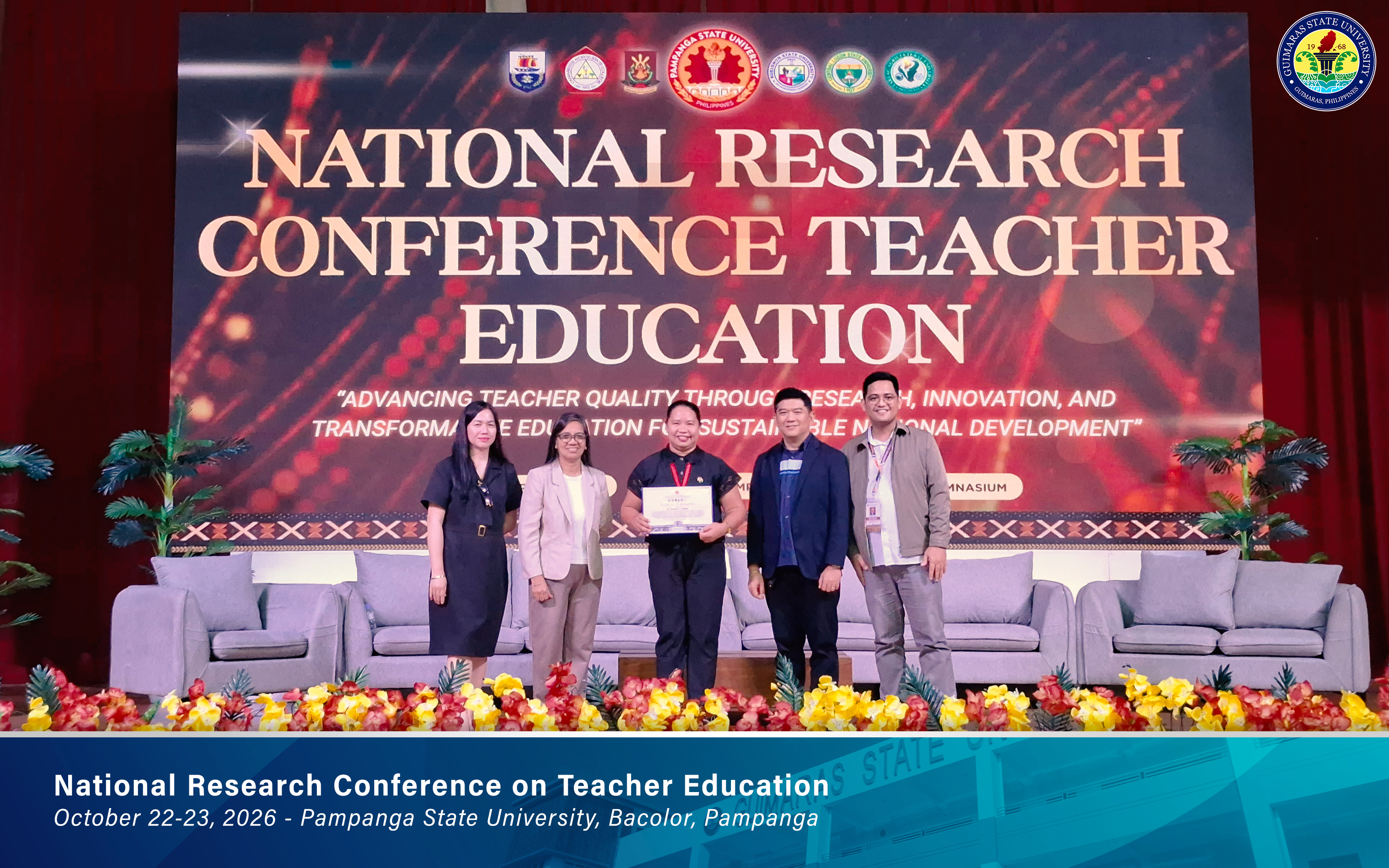 Dr. Jasmin T. Gadian, Dean of the College of Teacher Education, presenting her research at the National Research Conference on Teacher Education 2026