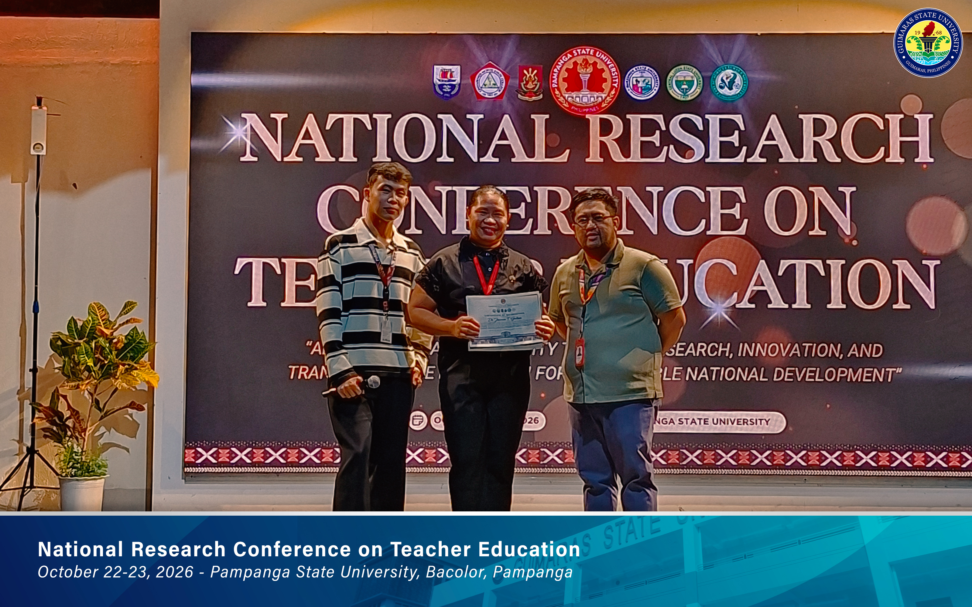 Dr. Jasmin T. Gadian at the National Research Conference on Teacher Education 2026